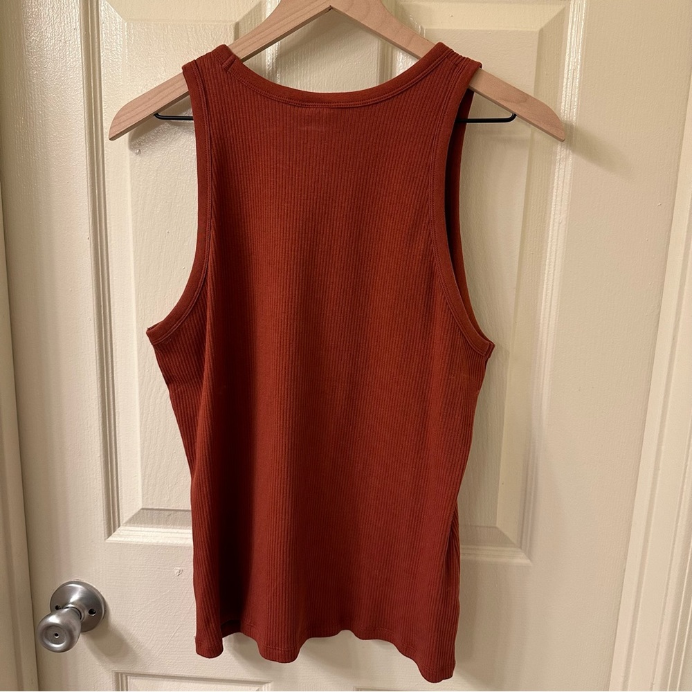 A New Day Rust Ribbed Tank Top - Picture 2 of 4